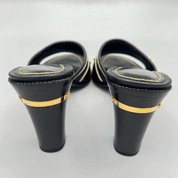 Authentic Louis Vuitton Sandals with Block Heel - Picture 5 of 5